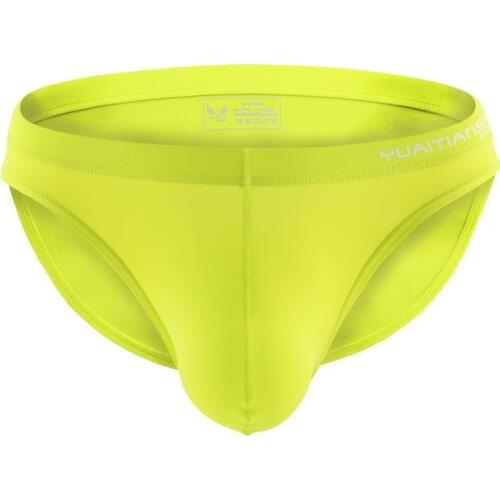 Men Briefs Ice Silky Underwear Low Waist Underpants Cueca Masculina U Pouch Male Panties Gay Underwear Briefs High Quality