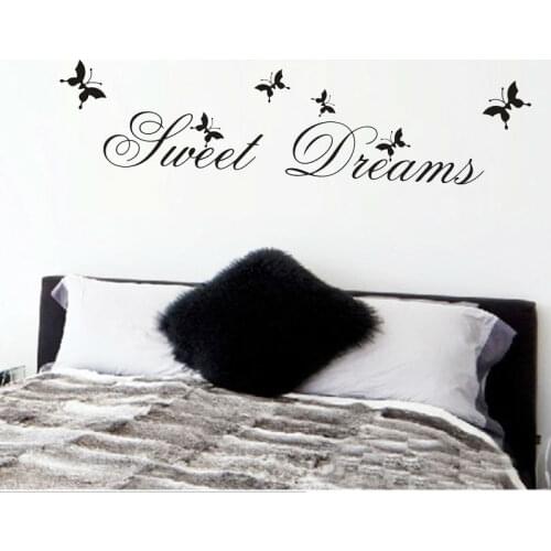 Sweet dreams wall stickers bedroom decoration diy home decals quotes mural arts printing pvc poster