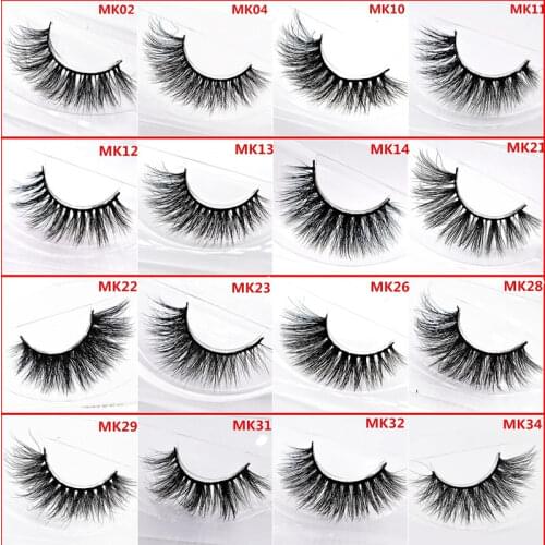 1 Pair 3D Mink Hair False Eyelashes 100% Mink Hair False Eyelashes Hand-made Eye Extensions