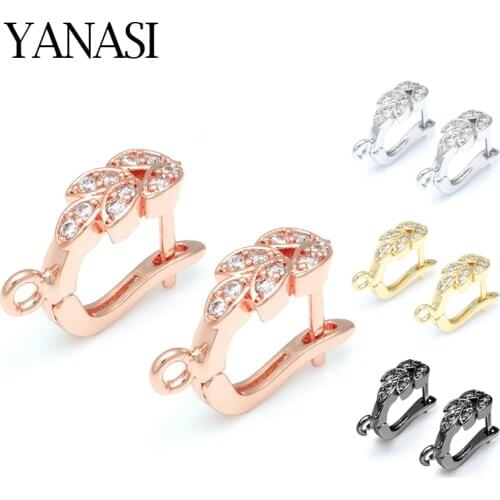 New Leaf Shape Earring Findings Gold/Silver Earring Hooks Womens Jewelry Accessories Jewelry Earrings Making Wholesale