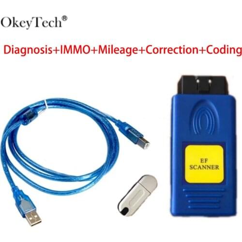 New Arrival V2018.12 E/F Auto Scanner II Car Diagnostic Tools Full Version For BMW EF Diagnosis IMMO Mileage Correction Coding