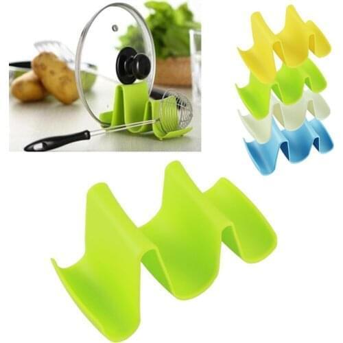 New Plastic Kitchen Wave Shape Pot Pan Cover Lid Shell Stand Holder Racks Ladle Spoon Storage Rack Cooking Tools