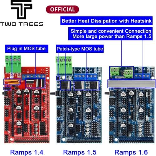 Expansion Control Panel with Heatsink Upgraded Ramps 1.4 1.5 1.6 for arduino 3D Printer Board