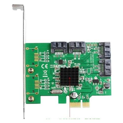 PCI-Express 4-port HyperDuo SATA III RAID Controller Card 88SE9230 with low profile bracket