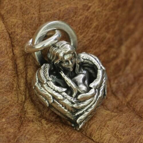 Angel Pendant 925 Sterling Silver Charms Little Wing Pendant TA188 JP