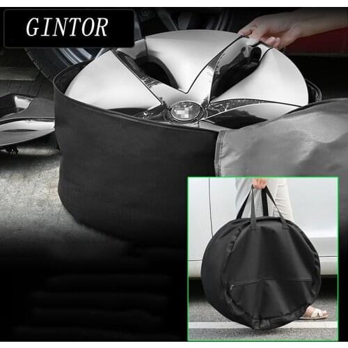 Applicable To Tesla Model 3 Wheel Hub Cover Storage Bag Trunk Storage For Model3 Accessories Car Portable Oxford Storage Bag