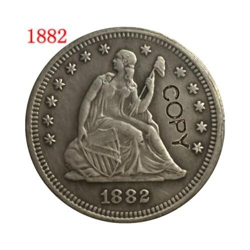 USA 1882 LIBERTY SEATED QUARTER DOLLARS COPY COINS