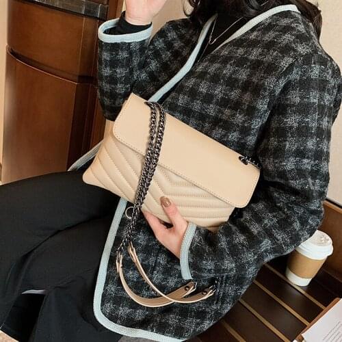 Small PU Leather Crossbody Bags for Women 2021 Winter Designer Luxury Ladies Shoulder Handbags Beautiful Black Leather Hand Bag