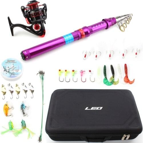 1.5m-2.7m ultrashort Fishing Rod telescopic Carbon Portable Travel Fishing Rod and Spinning Reels Combo Line Lures Hooks Bag