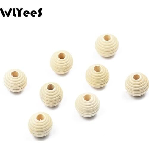 WLYeeS Green Eco-Friendly Thread Shaped Round Spacer loose Beads for Baby Beaded Toy Jewelry Making DIY Bracelet 12/20MM