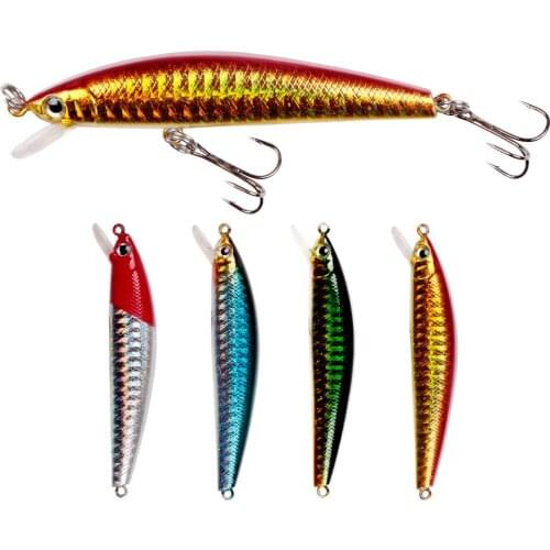 1pcs Big Laser Minnow Fishing Lures 85mm/7.8g Artificial Hard Bait with 6# treble hooks Crankbaits Wobbler Swimming Baits