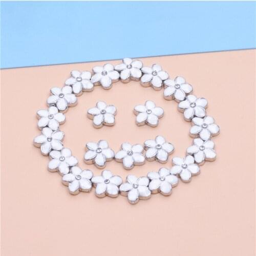 20Pcs/Lot Pink Purple White Sunflower Alloy Floating Charms Hand-made DIY for Glass Lockets