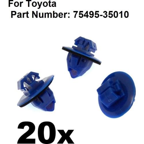 20x For Toyota Prado Land Cruiser Side Moulding Wheel Arch Flare Plastic Trim Clips, OE#75495-35010