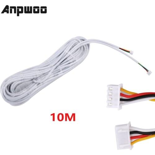 APPWOO 10M 2.54*4P 4 wire cable for video intercom Color Video Door Phone doorbell wired Intercom cable