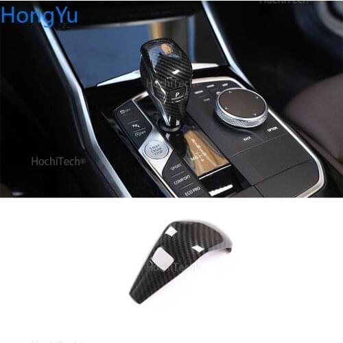 For BMW 3 Series G20 G28 Car Stickers Carbon Fiber Central Gear Shift Trim Cover Auto Engine Start Stop Button 325li 325i 2018