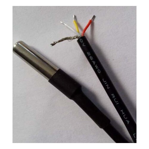 Free Shipping Original Waterproof 10M DS18b20 temperature sensor With shield Stainless steel 6*50 package DALLAS 18B20 10m wire