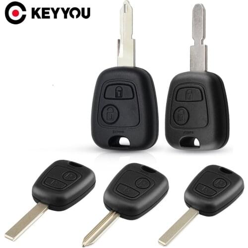 KEYYOU For 206 106 107 207 307 407 306 406 2 Buttons Remote Car Key Case Shell Fob For Citroen C1 C2 C3 C4 XSARA Saxo Picasso