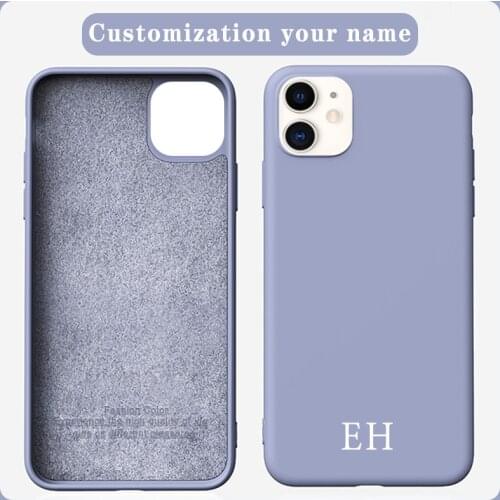Custom Name DIY Letters Case for Samsung S9 Plus S10 Plus Cover Boy Girls Liquid Silicone Couple Gift for Galaxy S9 S10 Funda