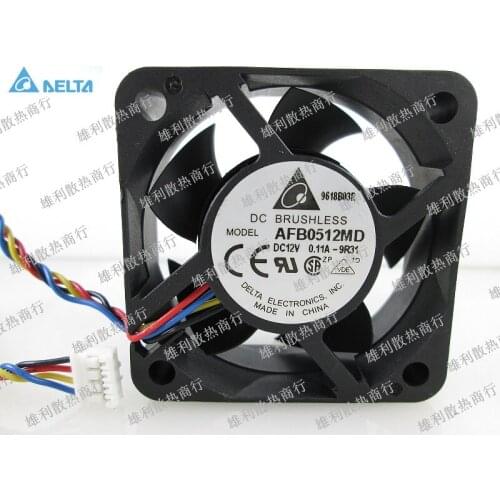 For delta AFB0512MD 12V 0.11A 5CM 5020 4 wire PWM fan speed control cooling fan