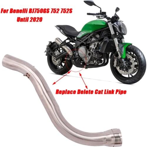 Delete Back Pressure Pipe for Benelli BJ750GS 752 752S Until 2020 Link Front Pipe and Tail Exhaust Silencer Replace