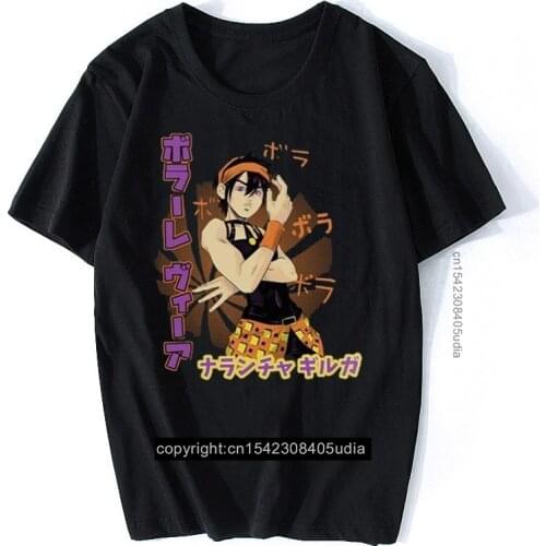 New Printed Funny Narancia Ghirga Volare Via Jojos Bizarre Adventure Mens T-Shirt Cotton Tees Tops Womens Tshirt Harajuku