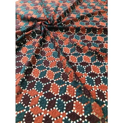 Geometric Patterns African Lace Fabric 2021 High Quality Lace Water Soluble Embroidered Fashion Soft Lace Fabric 5 Yards