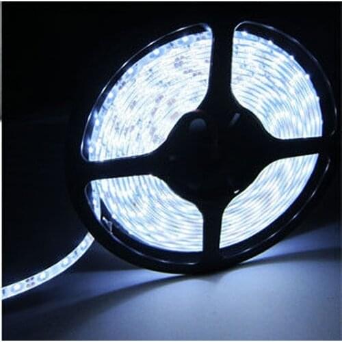 5M 12V 2A 2835 Pure White 6500K Non-WaterProof SMD LED Flexible Strip light 300 LEDS House/Rooms decoration