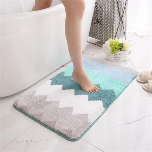 Bathroom Carpet Water Absorption Rug Home Bath Shower Mat Anti-slip Floor Rug Kitchen Toilet Living Room Bedroom Doormat Decor