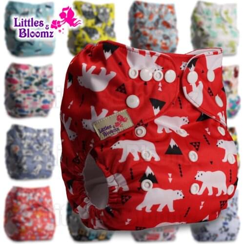 [Littles&Bloomz] 2021 New Baby Cloth Pocket Nappy Reusable Washable Diaper Waterproof Cover Nappies Diapers Wrap One Size