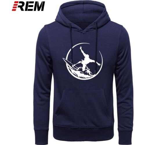 REM Cotton O-Neck Long Sleeve Men Surfer Extreme Funny Print Cool Mens Tops Plus Size Hoodies, Sweatshirts