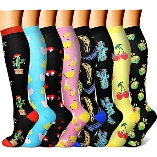 New Compression Stockings Knee High Fit For Medical Varicose Veins Edema Diabetes Nursing Hiking Running Men Women Fitness Socks