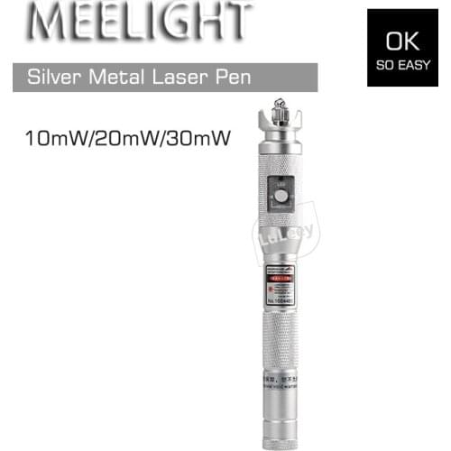 Fiber laser pen fiber breakpoint detection 10km 20mw 30mw 30km all-metal body silver color pen