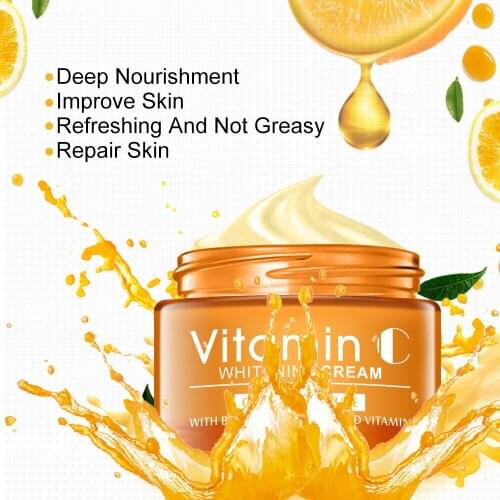 DISAAR Vitamin C Whitening Serum Fade Acne Marks Moisturizing Shrink Pore Brightening SkinCare Essence Replenish Water