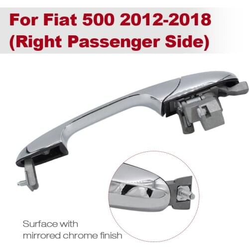 Passenger Side Door Outside Chrome Handle Exterior Front Door Passenger Side Handle Fit for FIAT 500 2012-2018