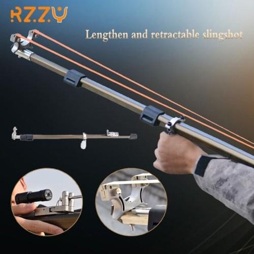 New Upgrade Outdoor Slingshot Precision Shooting Retractable Folding Catapult for Flat Latex Rubber Band Hunting Accessories