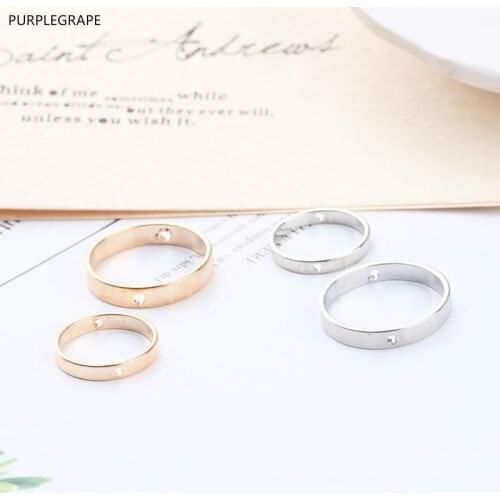 PURPLEGRAPE DIY Handmade Jewelry Accessories Minimal Geometry Earrings Copper Round Beads Pendant 10pcs