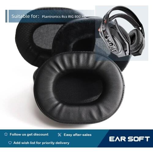 Earsoft Replacement Ear Pads Cushions for Plantronics Rcs RIG 800 HD Gaming Headphones Earphones Earmuff Case Sleeve Accessories