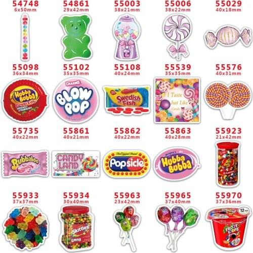 DIY Craft Supplies Sewing Accessories Cartoon Candy Printed Planar Resins Mold 30 Pieces. PR-54748