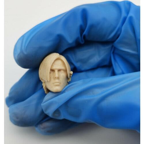 Unpaint 1/12 Scale Leon Head Sculpt for 6in SHF Action Figure Toy