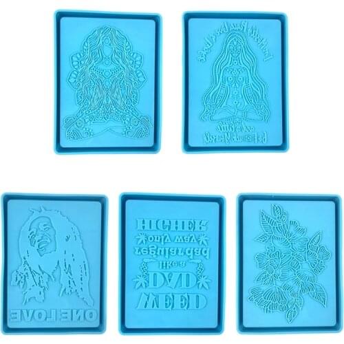 Rolling Tray Epoxy Resin Mold Jewelry Storage Holder Silicone Mould DIY Crafts Serving Plate Decorations Casting Tool