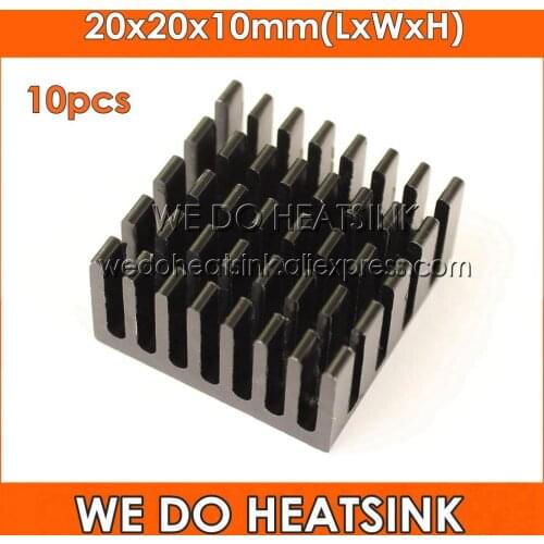 10pcs 20x20x10mm Omni-directional Pin Fins CPU Aluminum Heatsink BGA Packages and PC