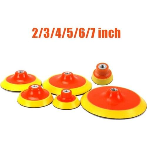 2/3/4/5/6/7 Inch Backing Plate Polishing Pad M10 M14 M16 For Rotary Polisher Car Waxing Sanding Hook&Loop Back Plate Buffing Pad