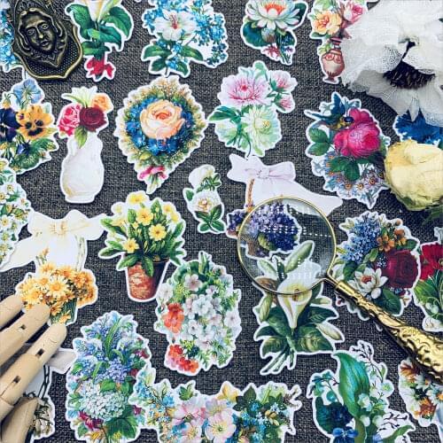 25pcs Notebook planner Flower stickers aesthetic TN vintage Rose stationery sticker pegatinas naklejki papelaria journal