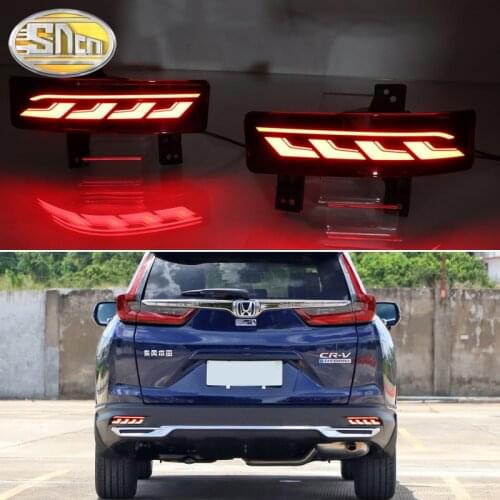 3-in-1 Functions LED Reflector Lamp Rear Fog Lamp Bumper Light Brake Light Dynamic Turn Signal For Honda CRV CR-V 2020 2021