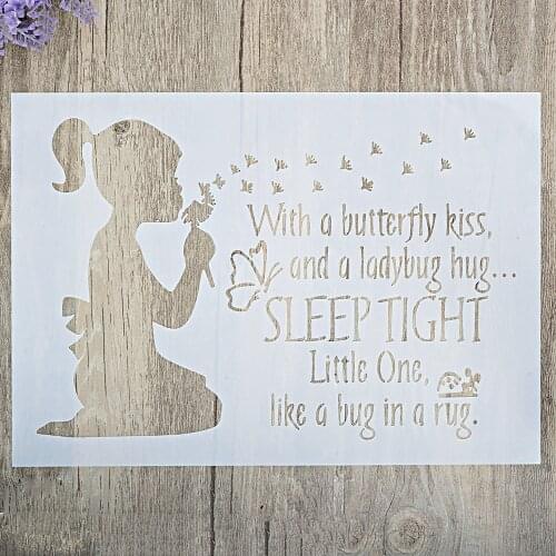 A4 A3 A2 Size DIY Craft Layering Girl Stencil For Wall Painting Scrapbooking Stamping Stamp Album Decorative Embossing Paper Card