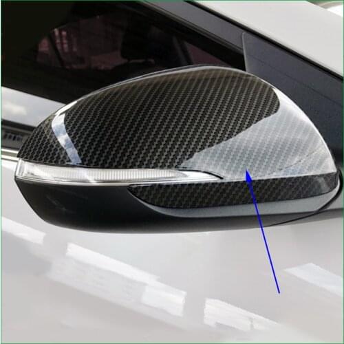 For Hyundai Elantra / Avante 2016 2017 2018 ABS Carbon Paint Color Exterior Door Side Wing Rearview mirror Cover Sticker Trim