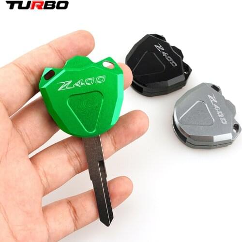 For KAWASAKI Z400 Z 400 Ninja400 Ninja 400 Motorcycle CNC Accessorie ABS (Key Without Chip) Key Case Cover Shell With Logo Z400