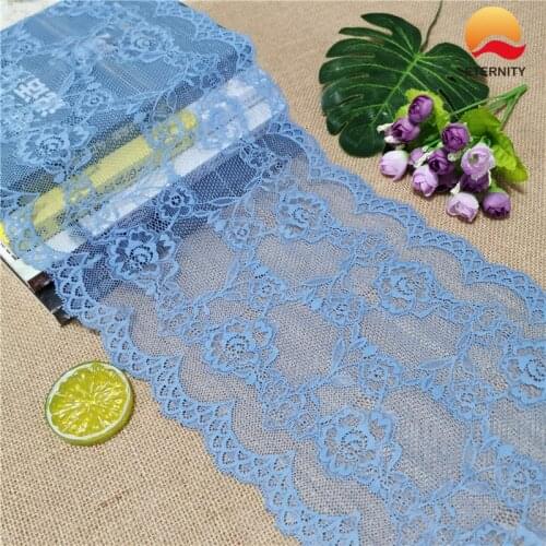 E1851*23CM Lace elastic lace fabric ribbon for fabric wedding elastic lace decoration white large edge