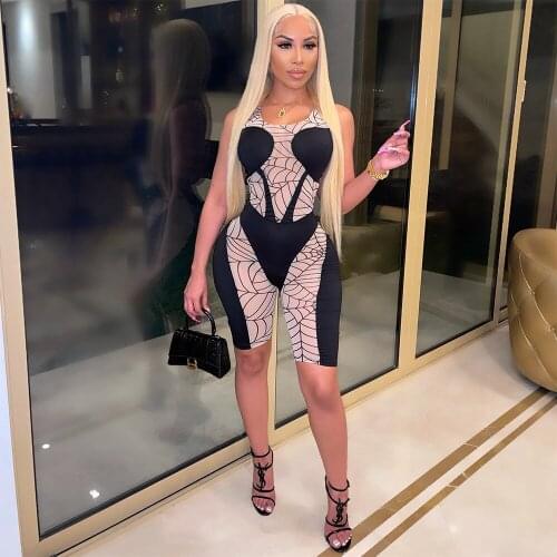 Felyn 2020 Best Quality Famous Brand Playsuits Solid Embroidery Hollow Out Summer Sexy Bodycon Rompers