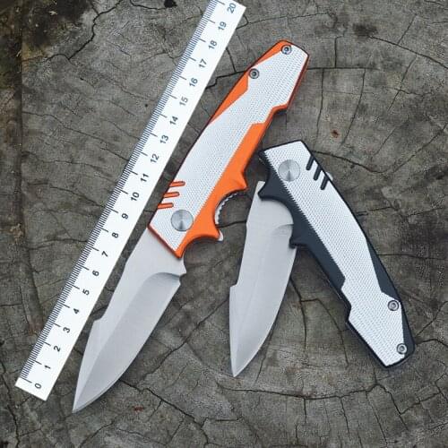 Hysenss Pocket Outdoor Survival Camping Hiking Fishing Hunting Tactical Folding Knife All Made of Stainless Steel Peeling Tool